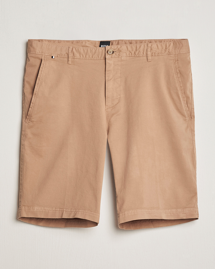 Herren | Shorts | BOSS BLACK | Slice Cotton Shorts Medium Beige