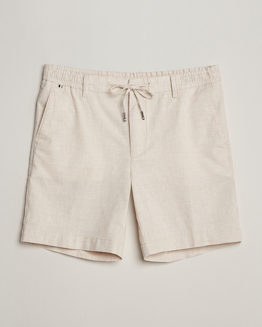 Herren | Shorts | BOSS BLACK | Kane Drawstring Shorts Light Beige
