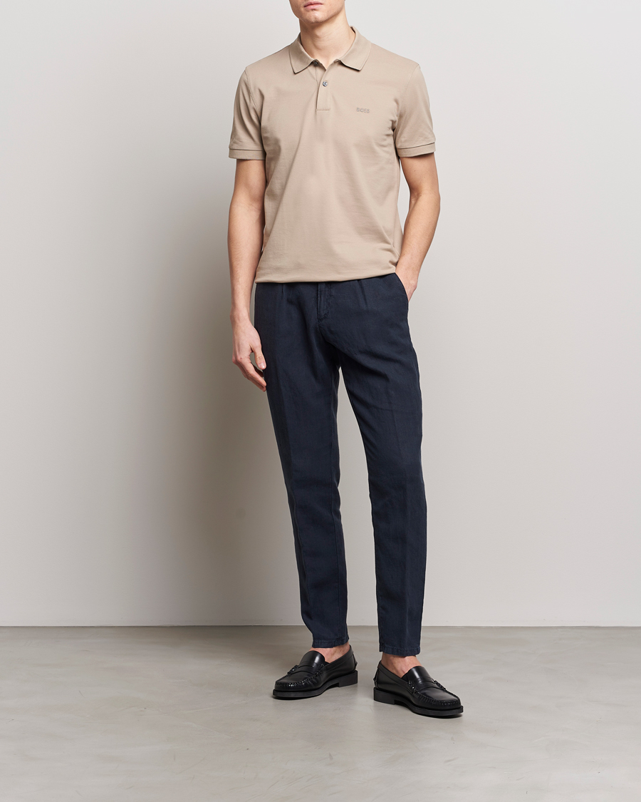 Herren | Hosen | BOSS BLACK | Genius Slim Fit Linen Pants Dark Blue