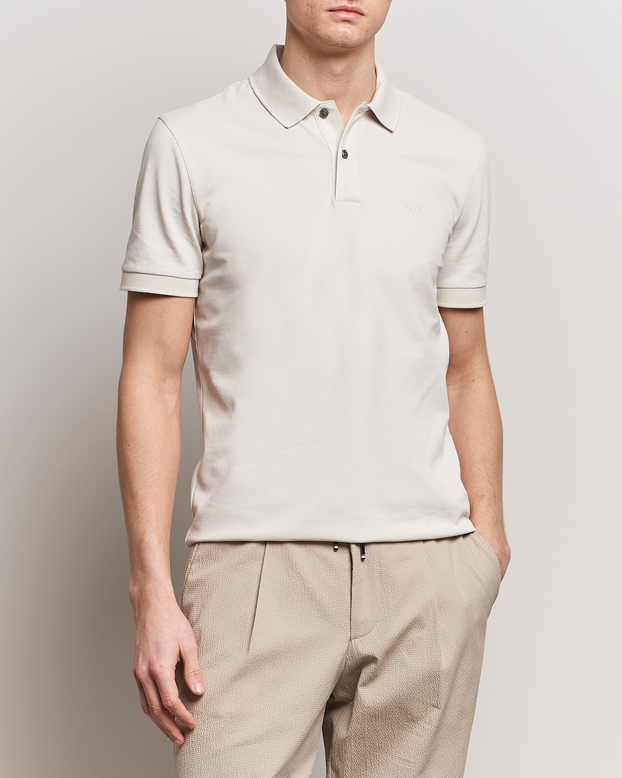 Herren | Poloshirts | BOSS BLACK | Pallas Polo Open White