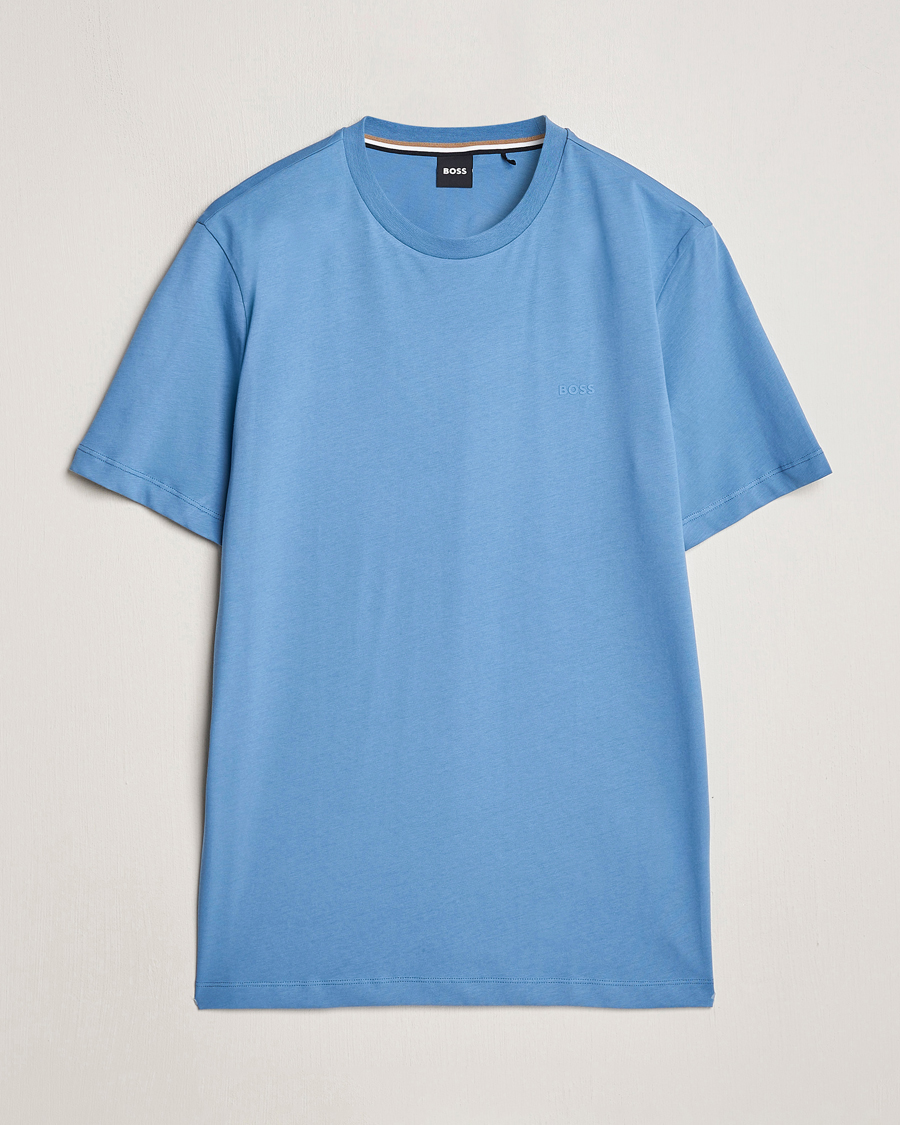 Herren | T-Shirts | BOSS BLACK | Thompson Crew Neck T-Shirt Light Blue