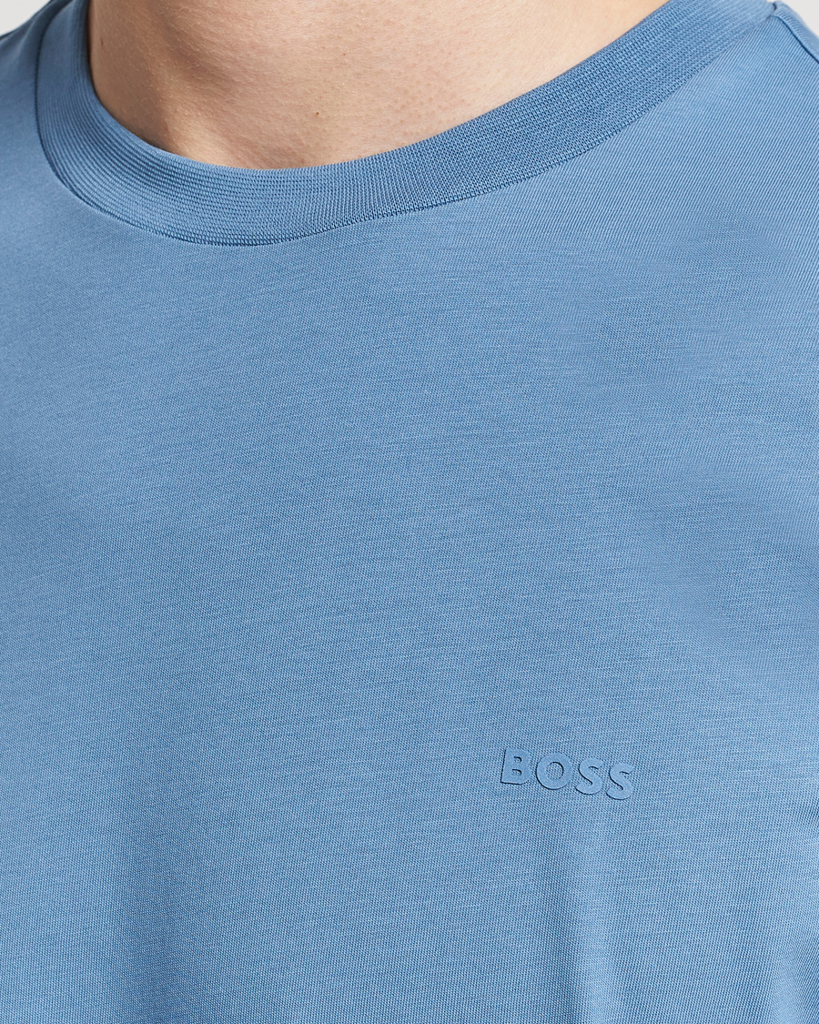 Herren | T-Shirts | BOSS BLACK | Thompson Crew Neck T-Shirt Light Blue
