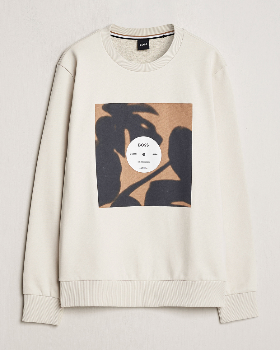 Herren | Pullover | BOSS BLACK | Soleri Logo Sweatshirt Open White