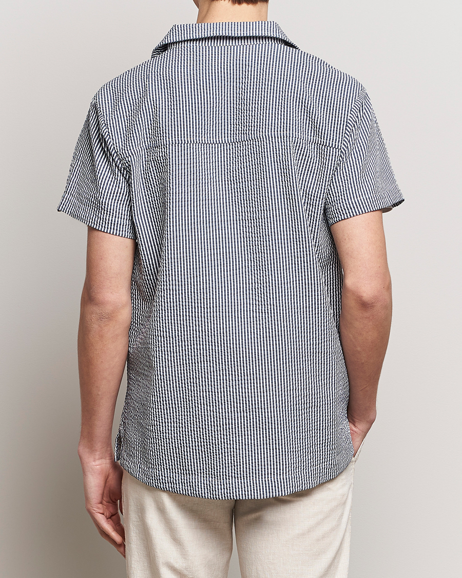 Herren | Hemden | BOSS BLACK | Short Sleeve Open Collar Shirt Navy