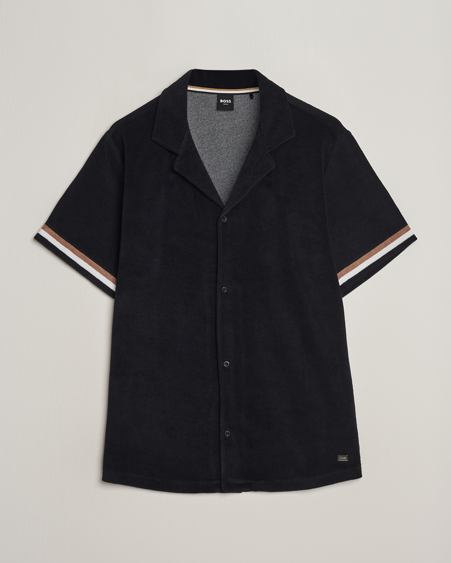 Herren | Hemden | BOSS BLACK | Short Sleeve Terry Shirt Black