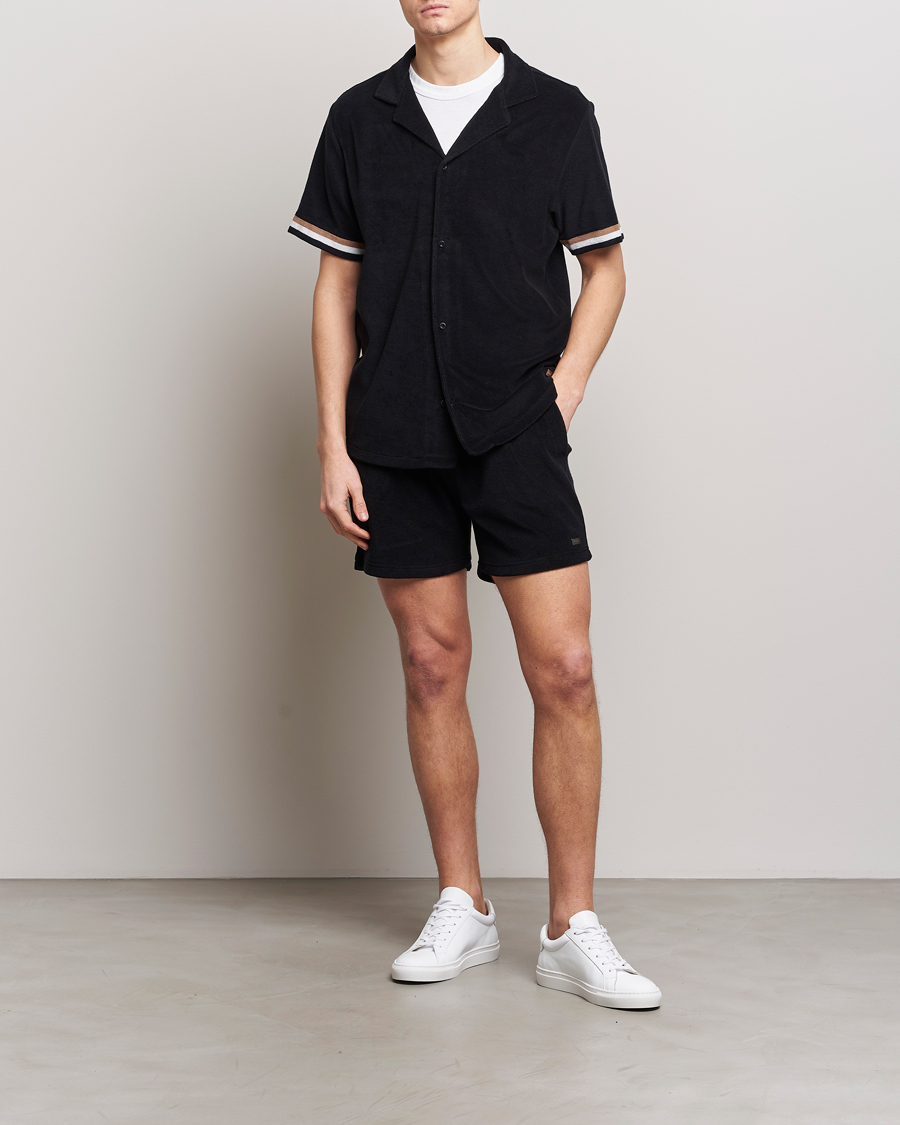 Herren | Hemden | BOSS BLACK | Short Sleeve Terry Shirt Black
