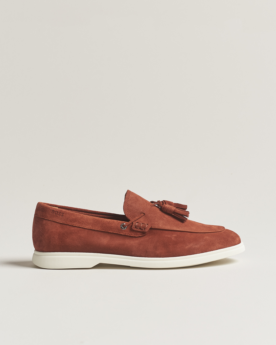 Herren | BOSS BLACK Sienne Tassle Loafer Suede Open Brown | BOSS BLACK | Sienne Tassle Loafer Suede Open Brown