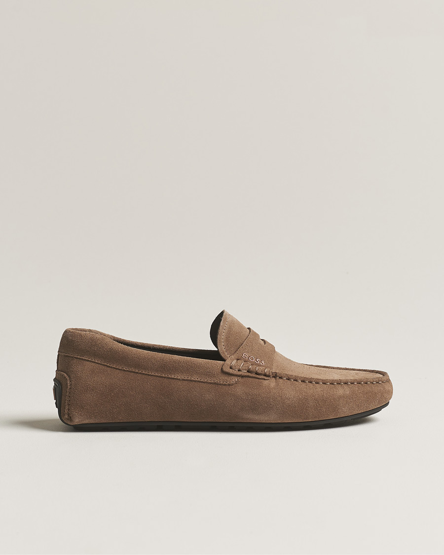 Herren | BOSS BLACK Noel Car Shoe Suede Medium Beige | BOSS BLACK | Noel Car Shoe Suede Medium Beige