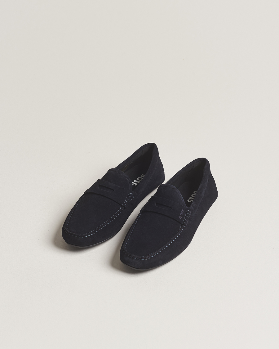 Herren | BOSS BLACK Noel Car Shoe Suede Dark Blue | BOSS BLACK | Noel Car Shoe Suede Dark Blue