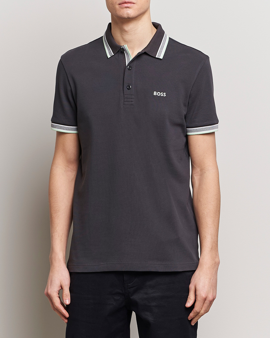 Herren | Poloshirts | BOSS GREEN | Paddy Jersey Polo Charcoal