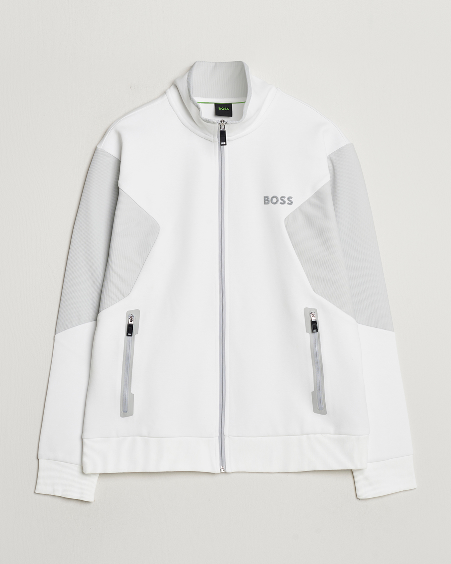 Herren | Pullover | BOSS GREEN | Skaz Full Zip Hoodie White