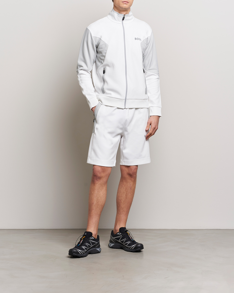 Herren | Pullover | BOSS GREEN | Skaz Full Zip Hoodie White