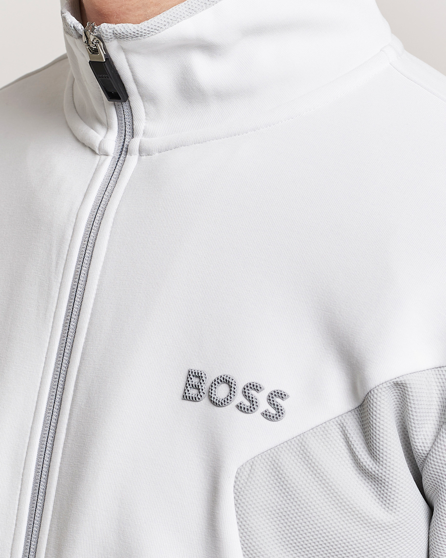 Herren | Pullover | BOSS GREEN | Skaz Full Zip Hoodie White