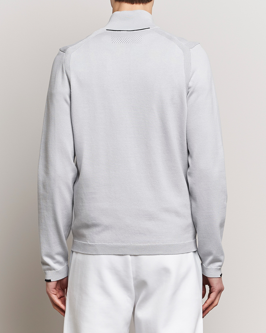 Herren | Pullover | BOSS GREEN | Ever Knitted Half Zip Light Grey