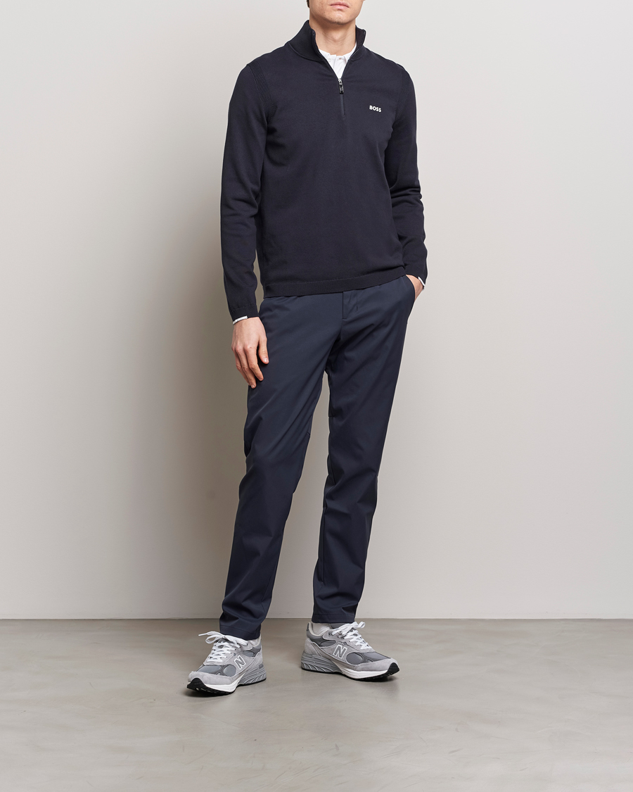 Herren | Pullover | BOSS GREEN | Ever Knitted Half Zip Dark Blue