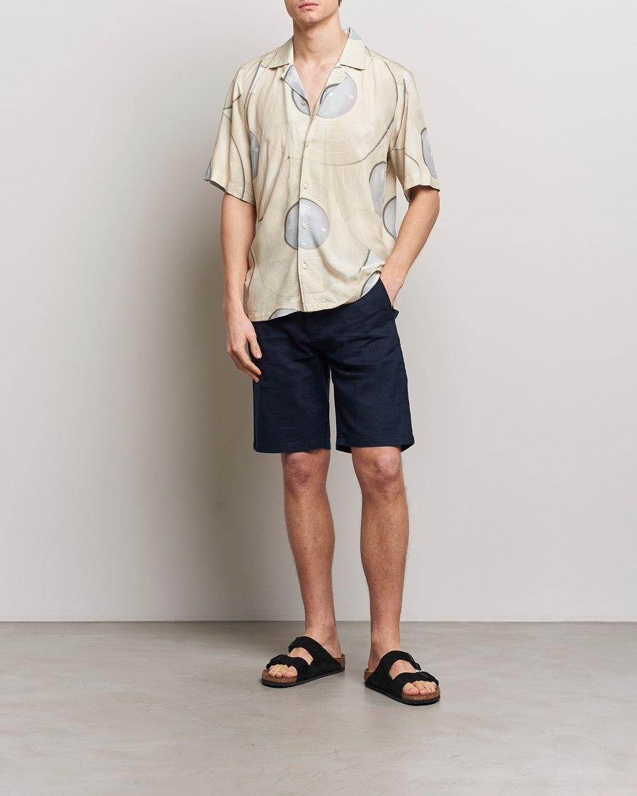 Herren | Shorts | BOSS ORANGE | Tapered Chino Drawstring Shorts Dark Blue