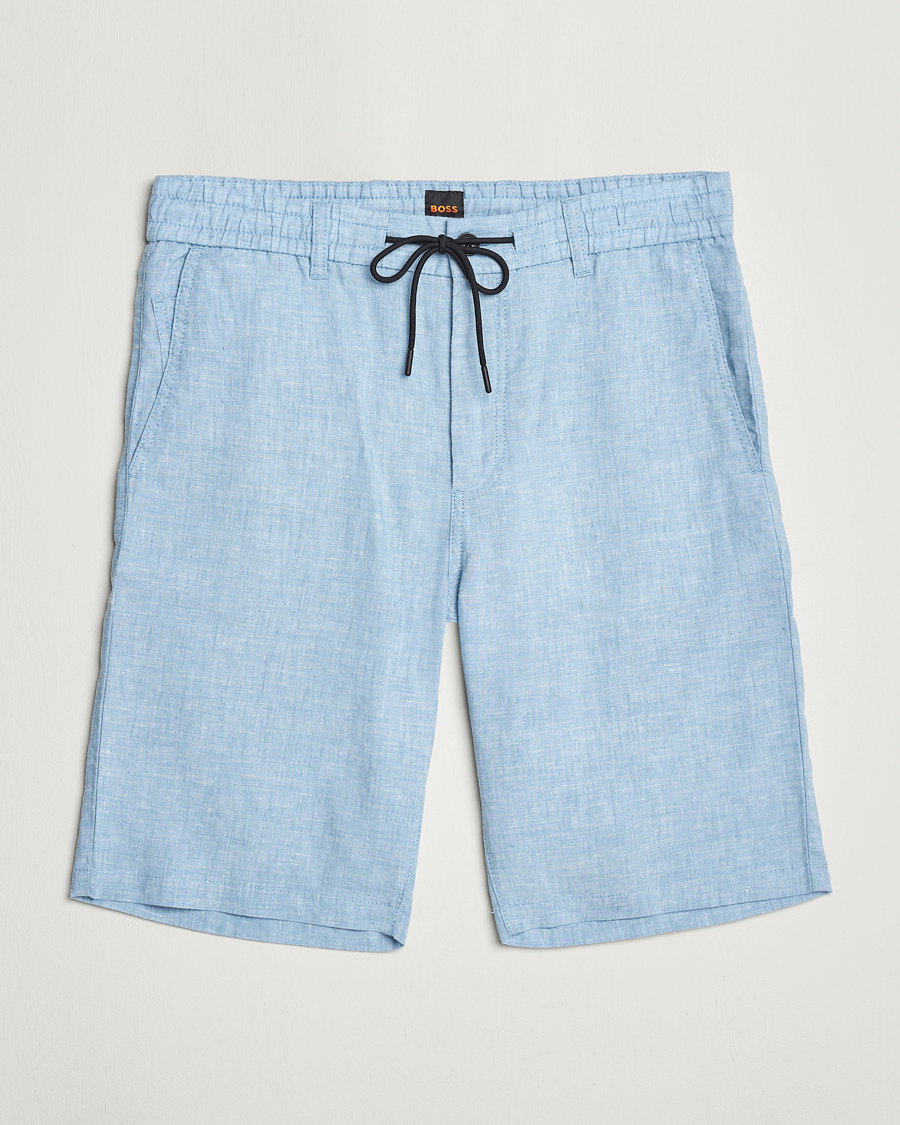 Herren | Shorts | BOSS ORANGE | Tapered Chino Drawstring Shorts Open Blue