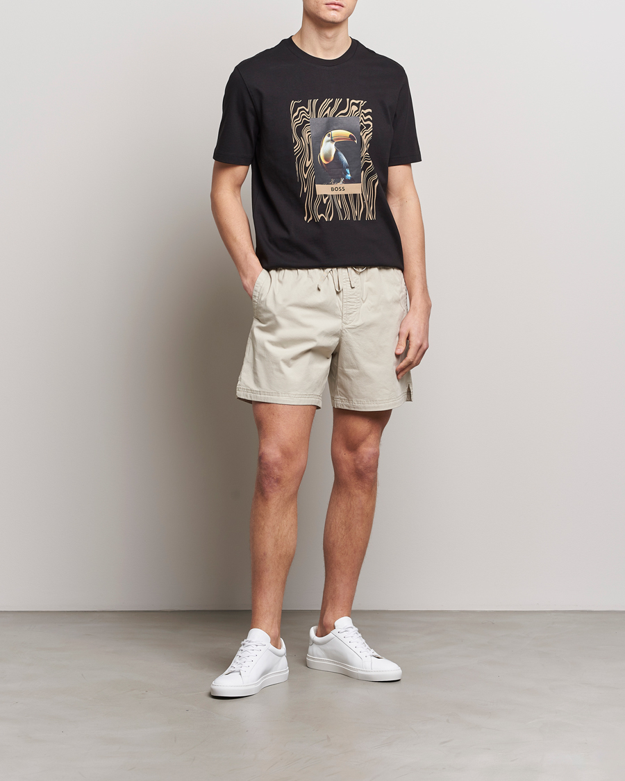 Herren | Shorts | BOSS ORANGE | Sandrew Cotton Shorts Light Beige