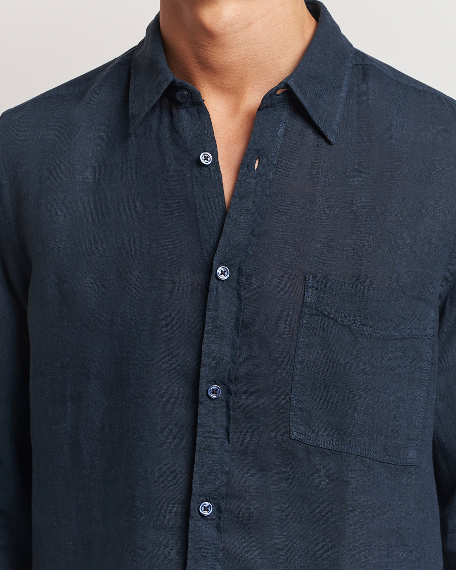 Herren | Hemden | BOSS ORANGE | Relegant Linen Shirt Dark Blue