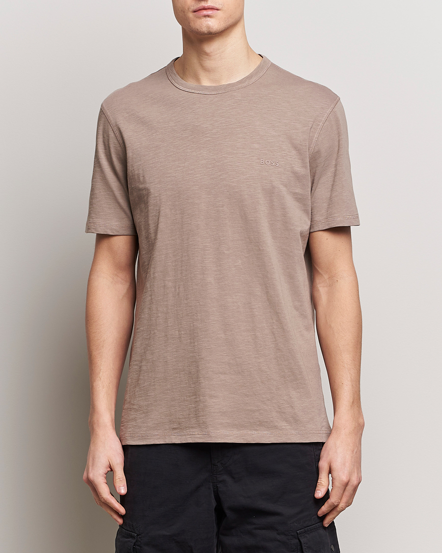 Herren | T-Shirts | BOSS ORANGE | Tegood Crew Neck T-Shirt Open Brown