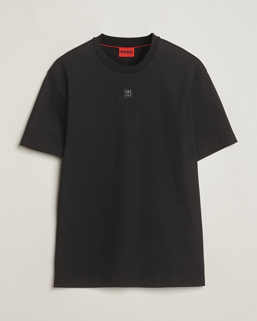 Herren | T-Shirts | HUGO | Dalile Logo Crew Neck T-Shirt Black