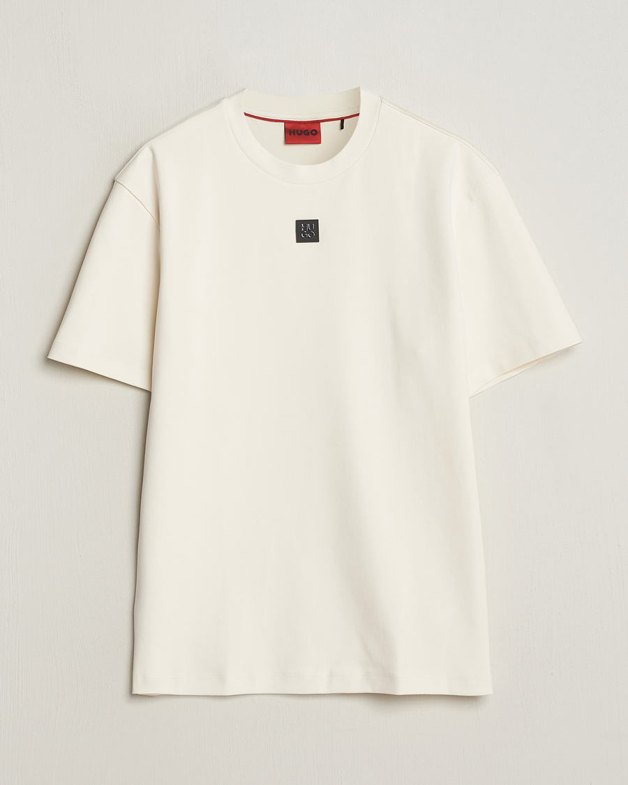 Herren | T-Shirts | HUGO | Dalile Logo Crew Neck T-Shirt Open White