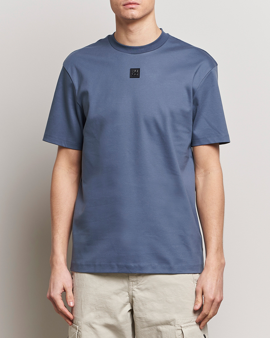 Herren | T-Shirts | HUGO | Dalile Logo Crew Neck T-Shirt Open Blue