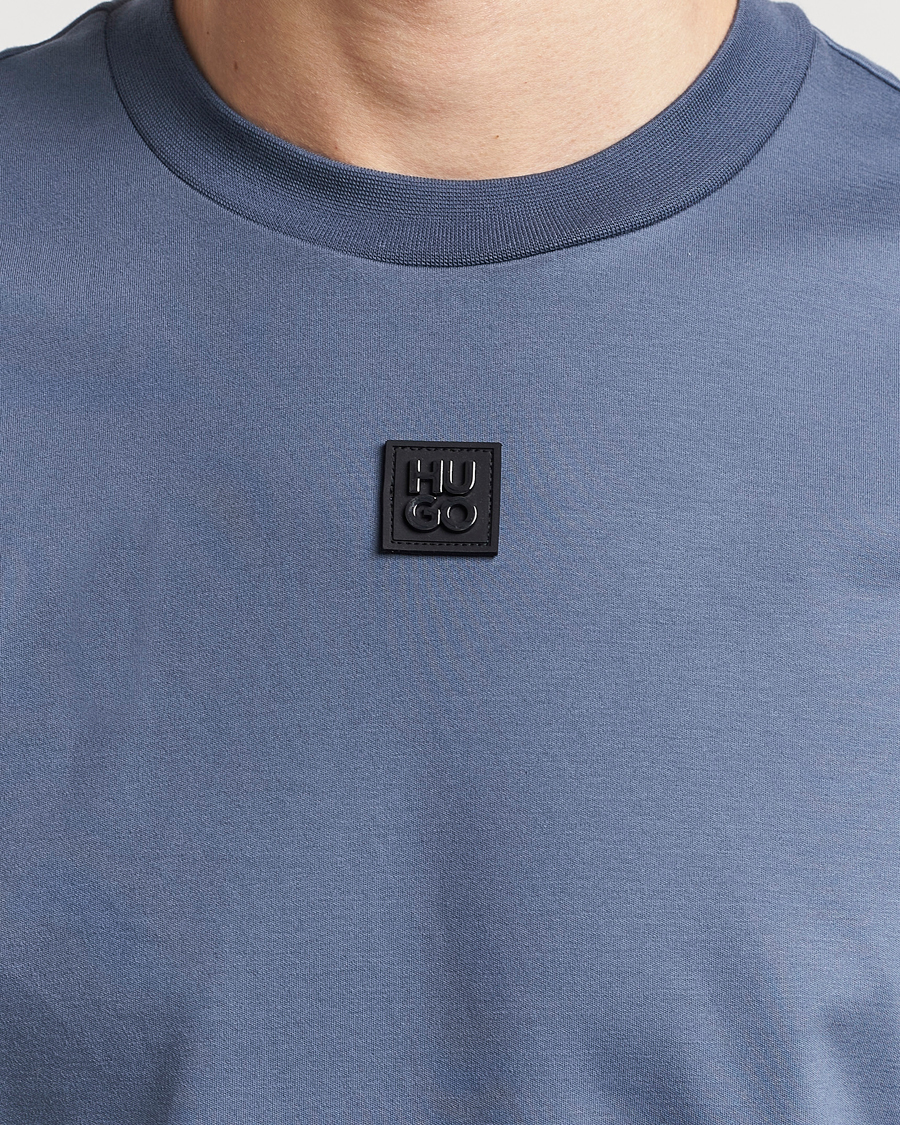 Herren | T-Shirts | HUGO | Dalile Logo Crew Neck T-Shirt Open Blue