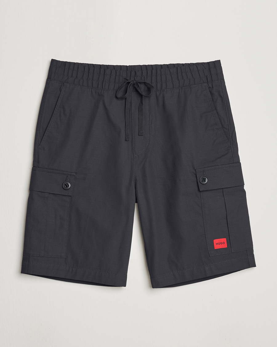Herren | Shorts | HUGO | Garlio Cotton Cargo Shorts Black