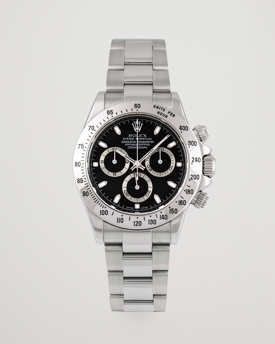 Herren | Rolex Pre-Owned Daytona Black dial Steel 116520 Silver | Rolex Pre-Owned | Daytona Black dial Steel 116520 Silver