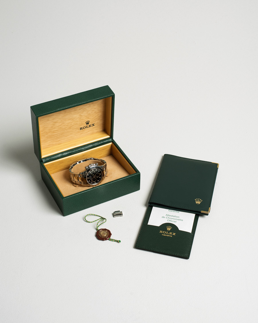 Herren | Rolex Pre-Owned Daytona Black dial Steel 116520 Silver | Rolex Pre-Owned | Daytona Black dial Steel 116520 Silver