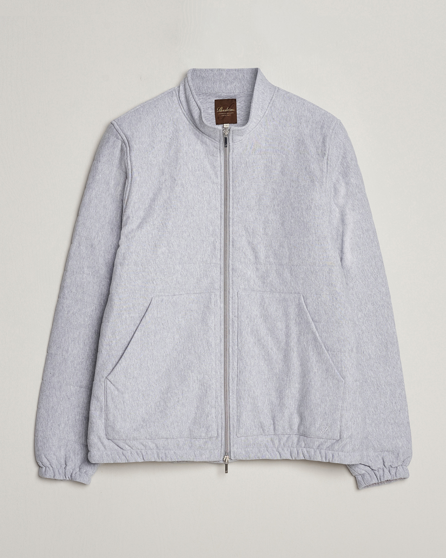 Herren | Pullover | Stenströms | Cotton Collage Zip Jacket Grey