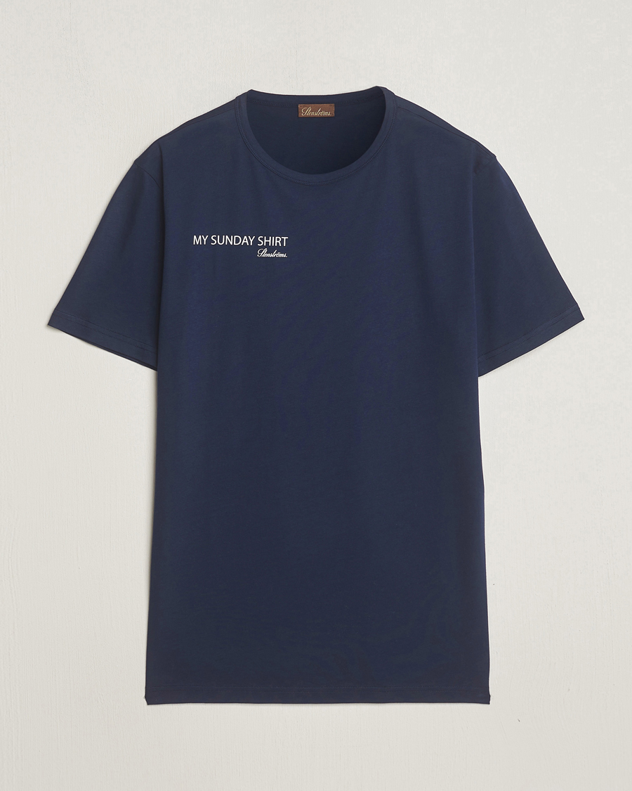 Herren | T-Shirts | Stenströms | Sunday T-shirt Navy