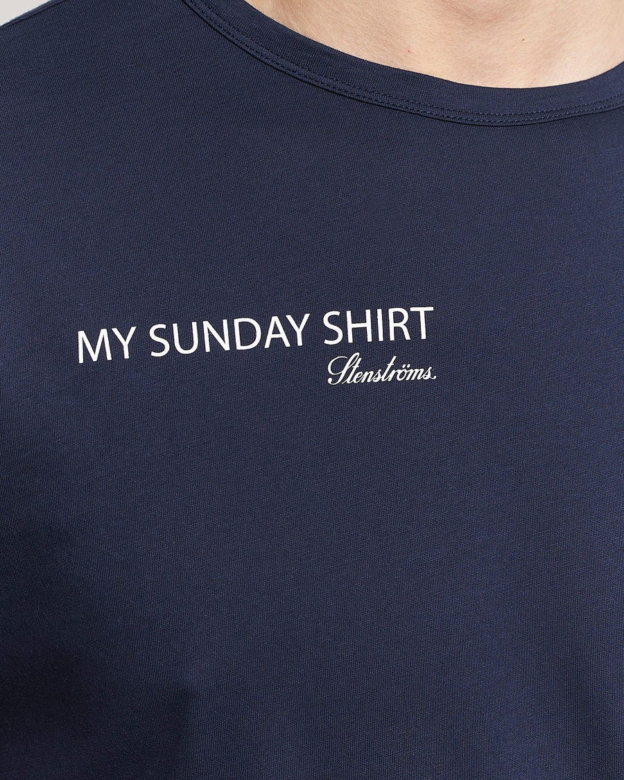 Herren | T-Shirts | Stenströms | Sunday T-shirt Navy