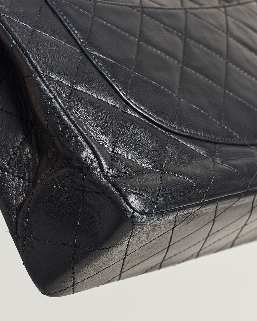 Herren | Chanel Pre-Owned Matelasse Double Flap Bag Black | Chanel Pre-Owned | Matelasse Double Flap Bag Black