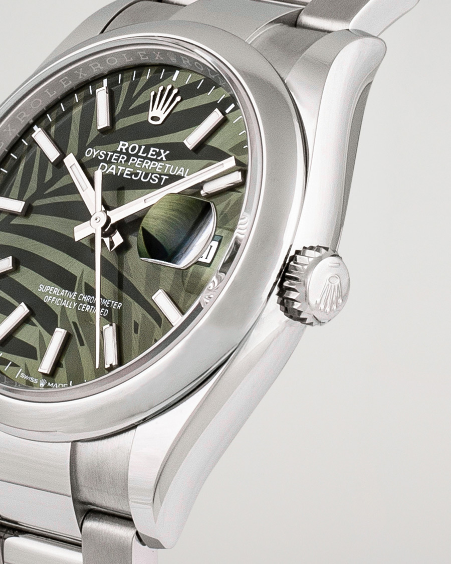 Herren | Rolex Pre-Owned Datejust Palm Motif 126200 Silver | Rolex Pre-Owned | Datejust Palm Motif 126200 Silver