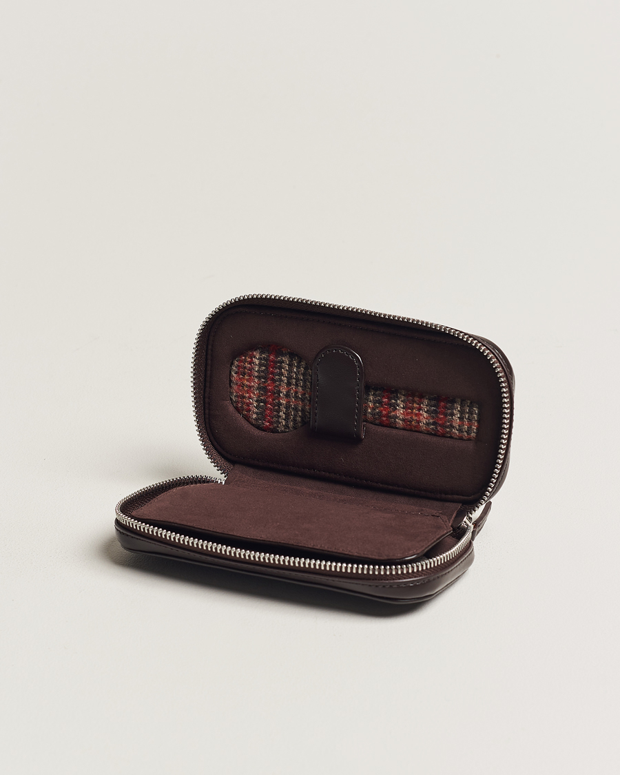 Herren | WOLF WM Brown 2 Piece Watch Zip-Case Tweed Brown | WOLF | WM Brown 2 Piece Watch Zip-Case Tweed Brown