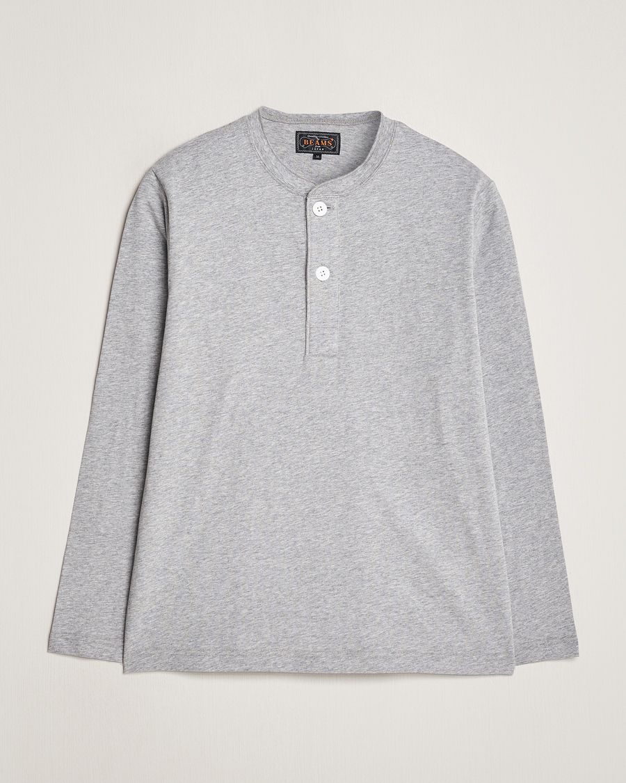 Herren | Pullover | BEAMS PLUS | Cotton Henley  Grey