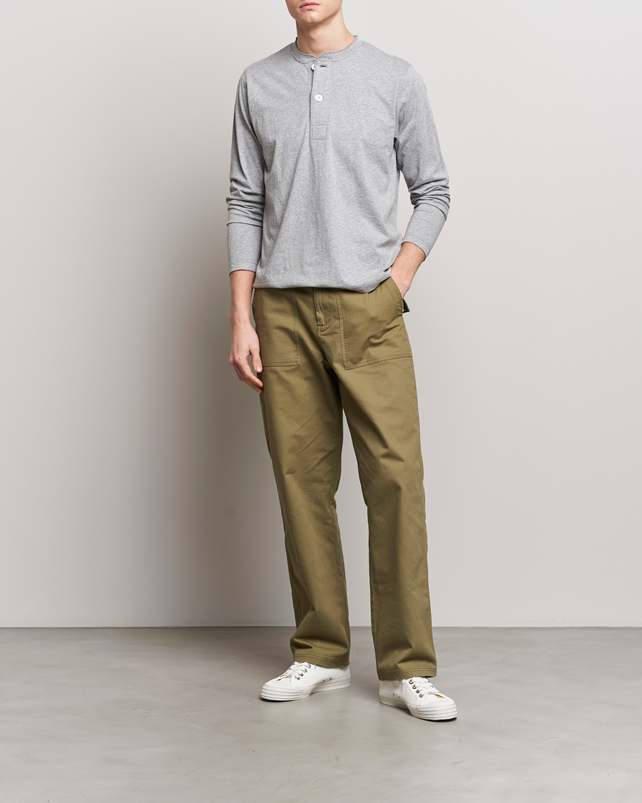Herren | Pullover | BEAMS PLUS | Cotton Henley  Grey