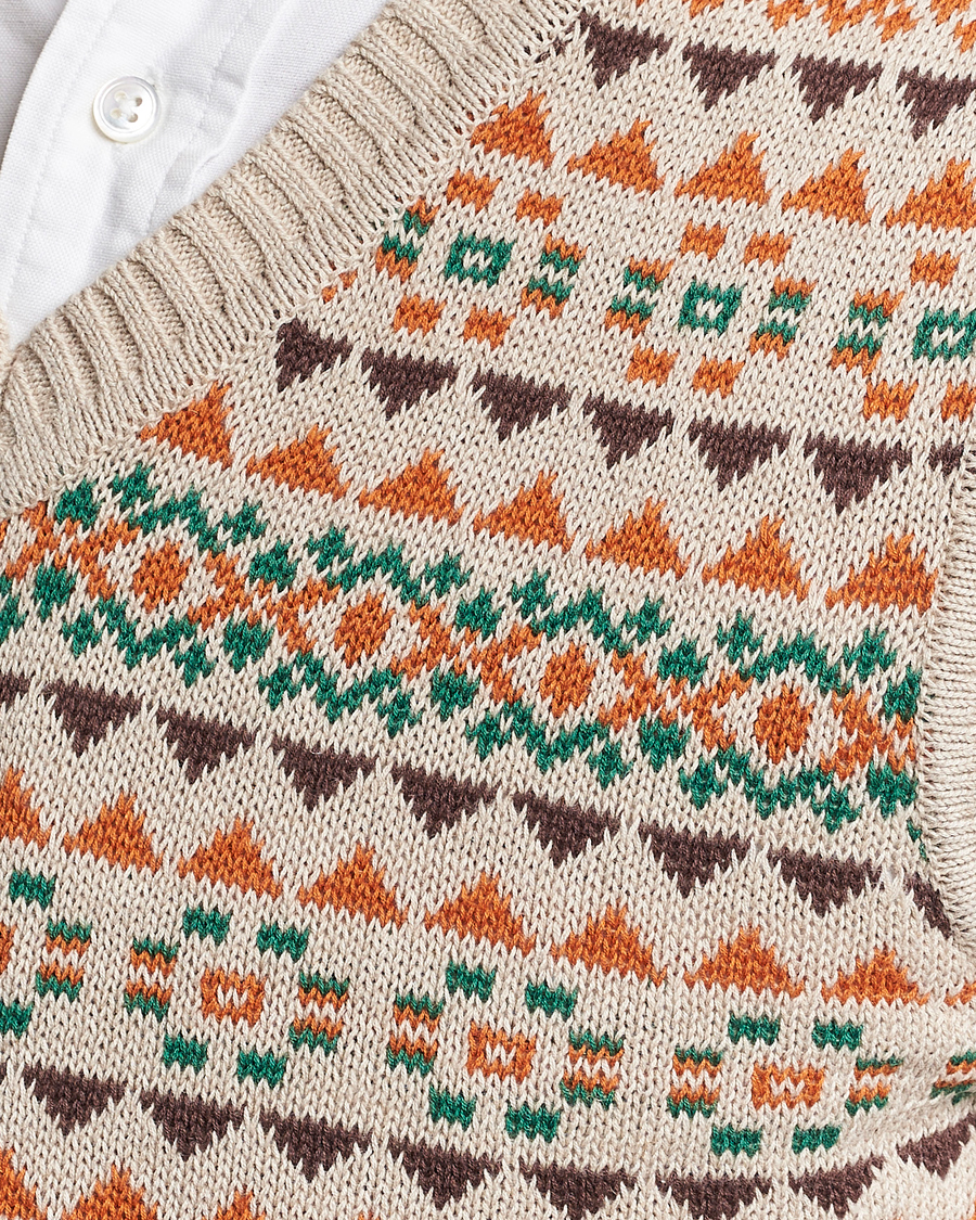 Herren | Pullover | BEAMS PLUS | Fairisle Knit Vest Beige