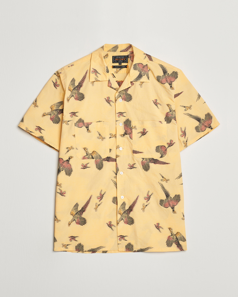 Herren | Hemden | BEAMS PLUS | Duck Jacquard Camp Collar Shirt Yellow