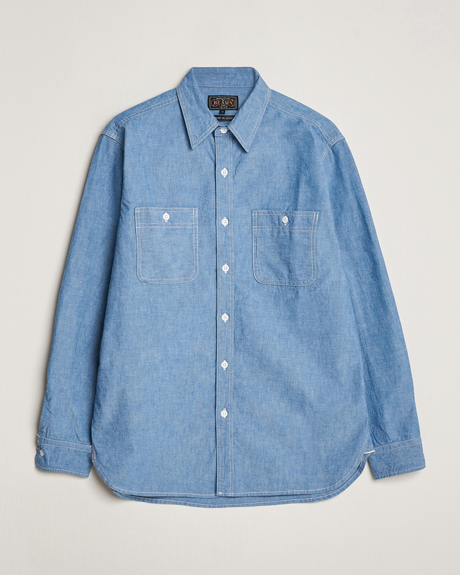 Herren | Hemden | BEAMS PLUS | Work Chambray Overshirt Light Blue