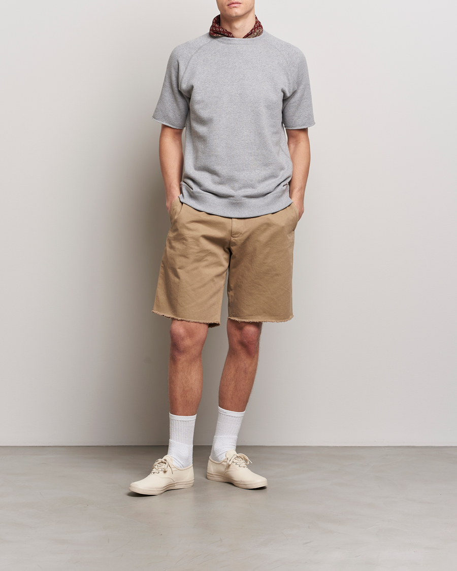 Herren | Shorts | BEAMS PLUS | Cut Off Twill Cotton Shorts Beige