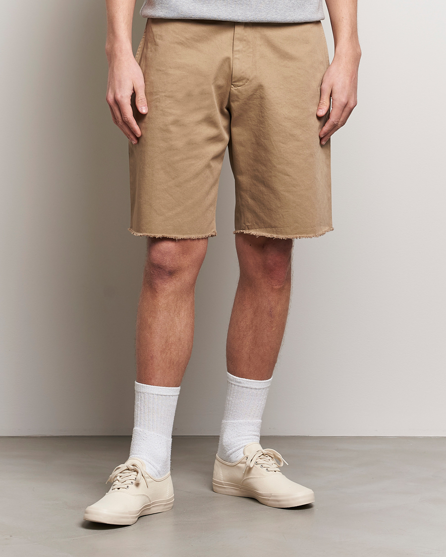 Herren | BEAMS PLUS | BEAMS PLUS | Cut Off Twill Cotton Shorts Beige