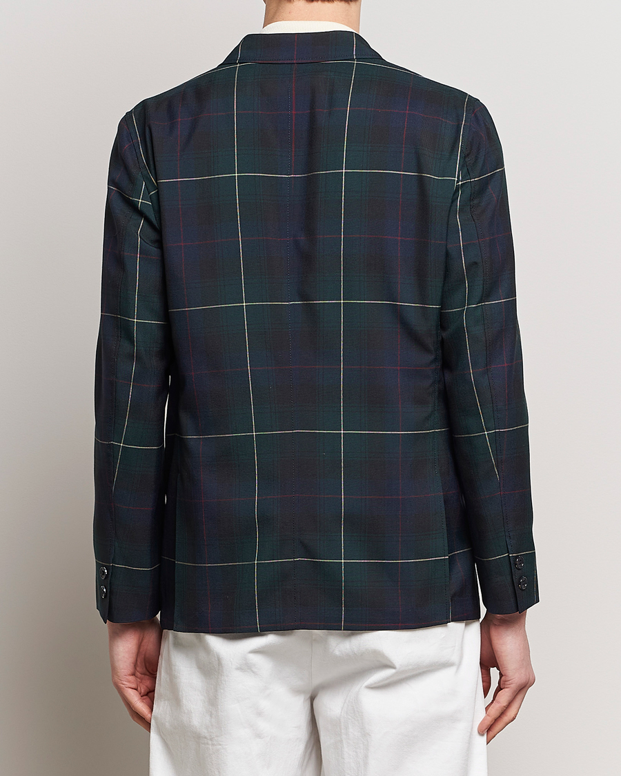Herren | Sakkos | BEAMS PLUS | Double Breasted Plaid Wool Blazer Green Plaid
