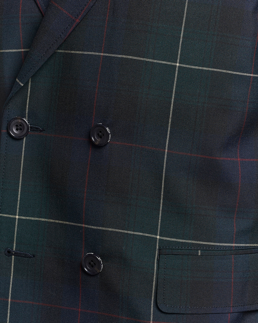 Herren | Sakkos | BEAMS PLUS | Double Breasted Plaid Wool Blazer Green Plaid
