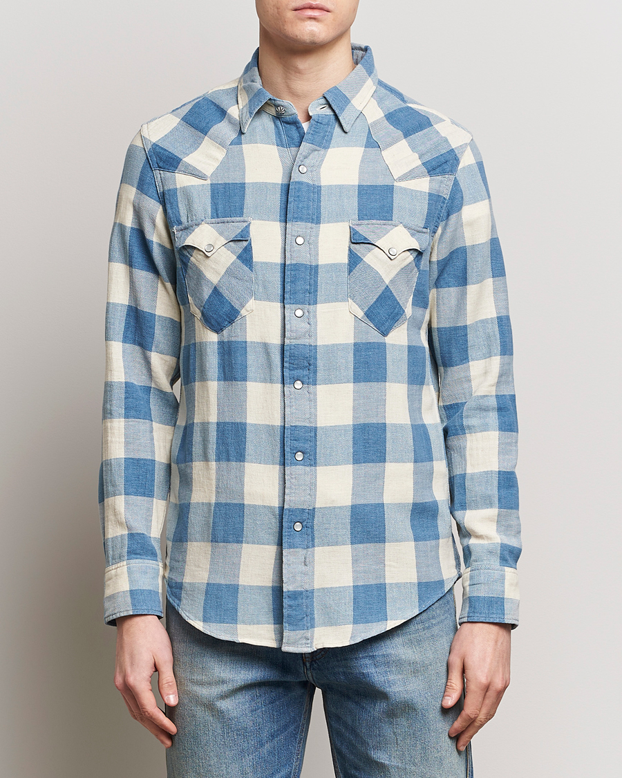 Herren | Hemden | RRL | Buffalo Western Shirt Indigo/Cream Check