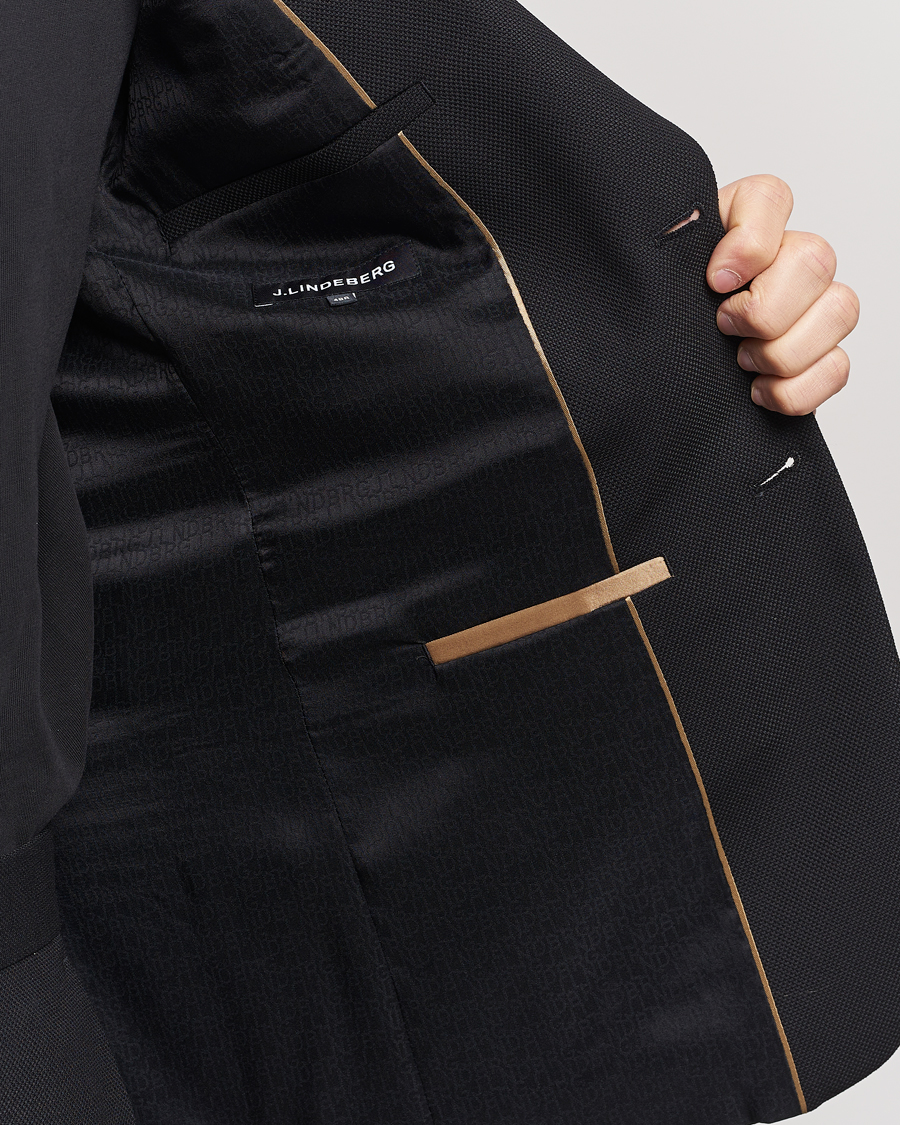 Herren | Sakkos | J.Lindeberg | Hopper Active Hopsack Blazer Black