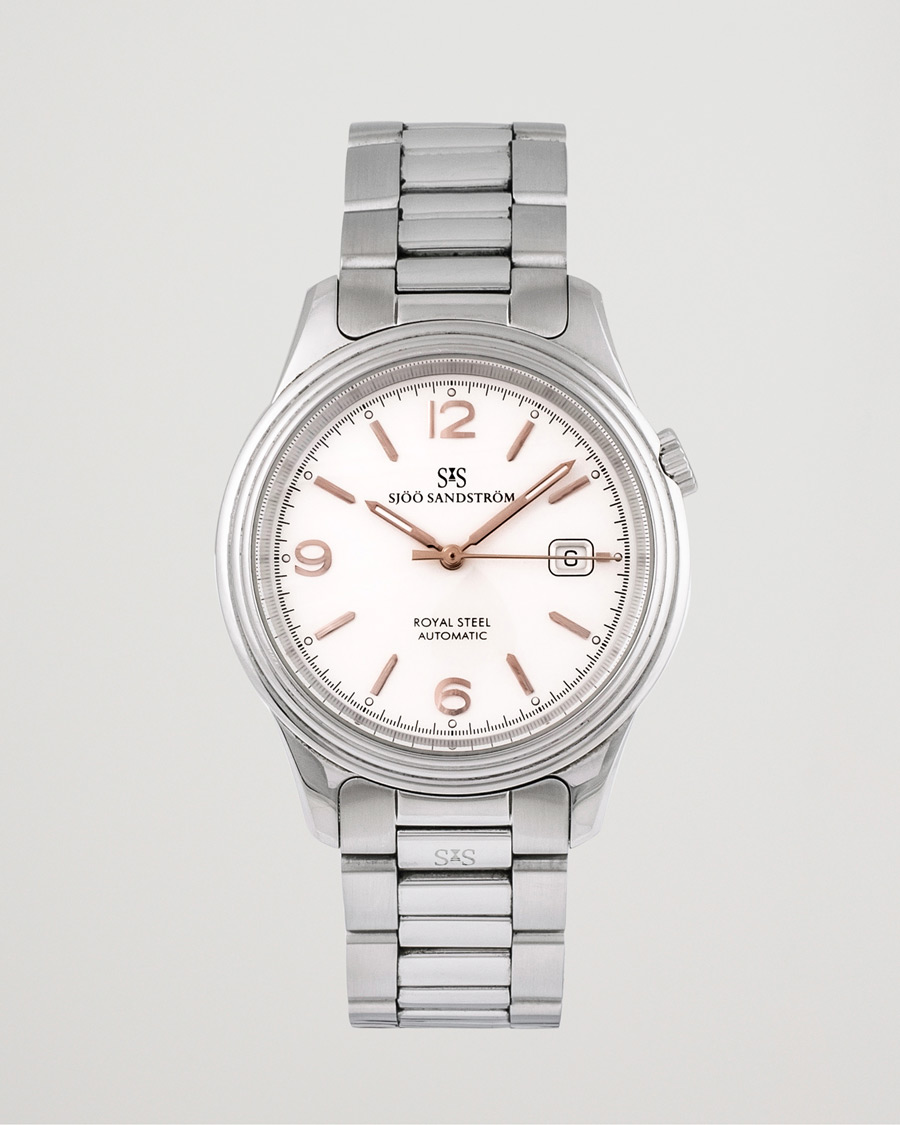 Herren | Sjöö Sandström Pre-Owned Royal Steel Classic 41mm Silver | Sjöö Sandström Pre-Owned | Royal Steel Classic 41mm Silver
