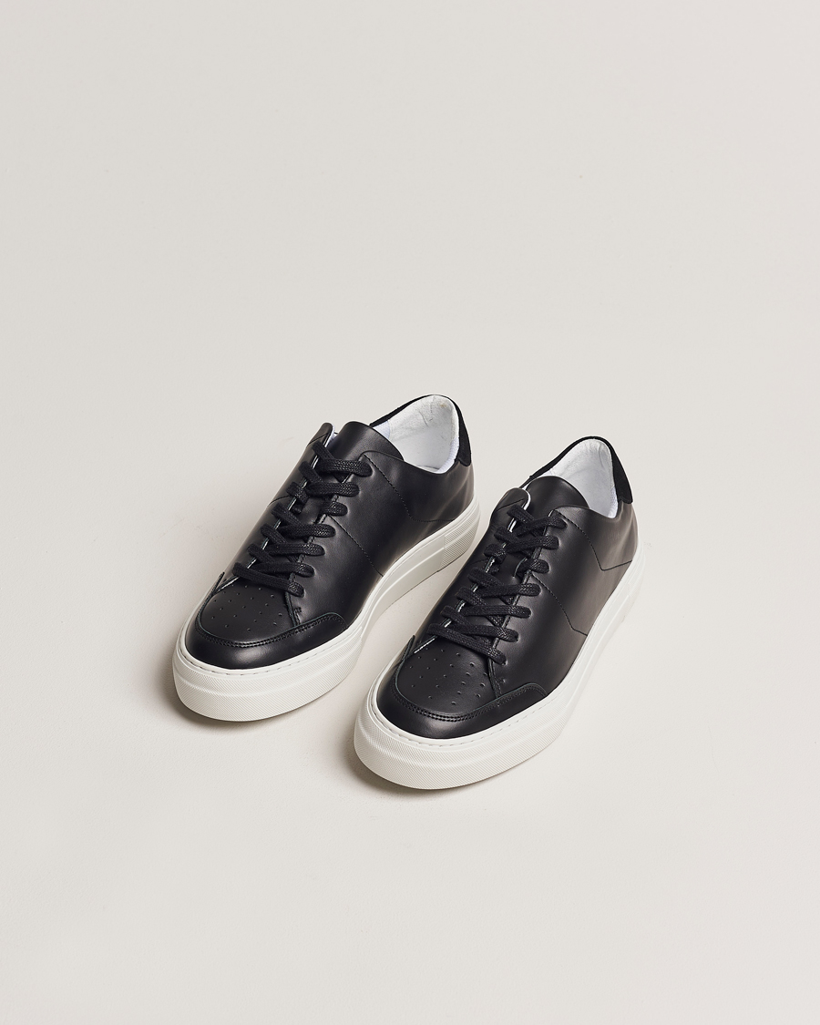Men |  | J.Lindeberg | Art Signature Leather Sneaker Black